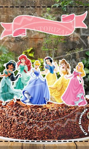 TOPO DE BOLO PRINCESA DISNEY - REF 2893 ARQUIVO DIGITAL