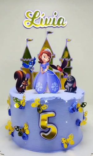 Topo de Bolo Princesa Sofia - Arquivo de Corte Studio/PDF