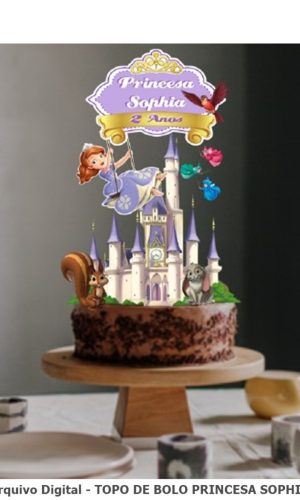 Topo de Bolo Princesa Sophia - Arquivo