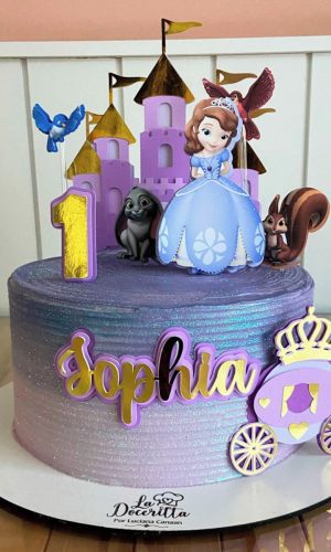 Topo de Bolo Princesa Sophia - Arquivo de Corte