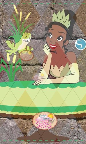 TOPO DE BOLO PRINCESA TIANA EM Camadas - 1212 STUDIO