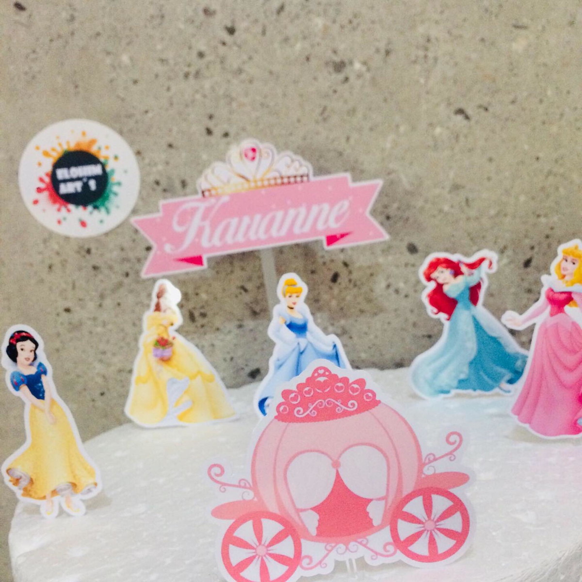 Topo de Bolo Princesas (arquivo de Corte) 4 Por 10,00