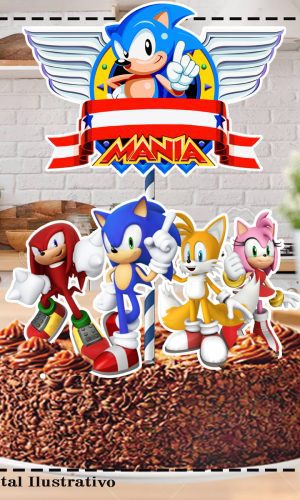 TOPO DE BOLO SONIC 00- ARQUIVO DIGITAL