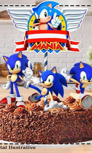 TOPO DE BOLO SONIC 01- ARQUIVO DIGITAL