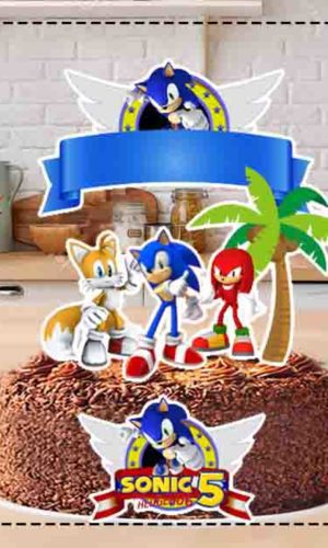 TOPO DE BOLO SONIC 05- ARQUIVO DIGITAL