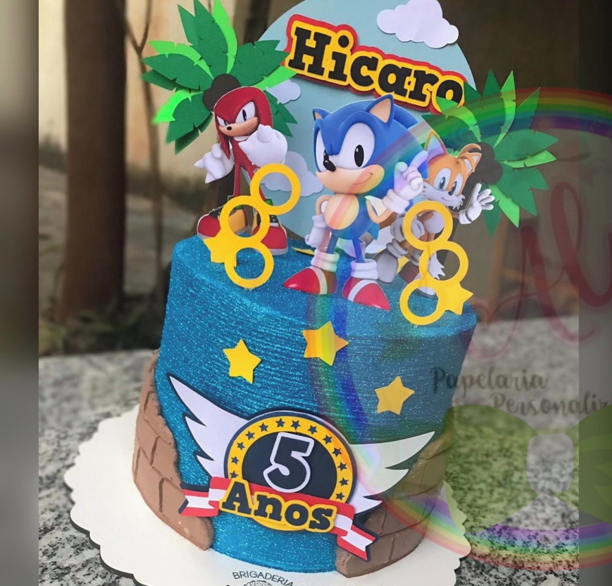 Arquivo de corte Topo de Bolo - Sonic - Imagem 2