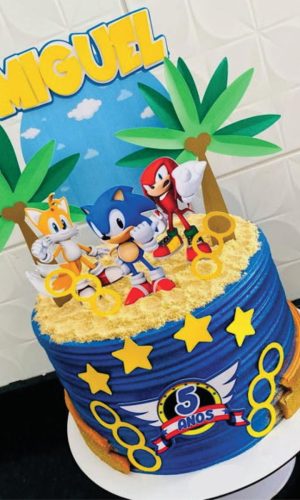 Topo de Bolo Sonic Arquivo de Corte