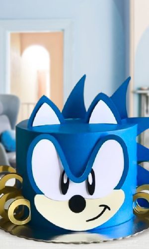 Topo De Bolo Sonic -arquivo De Corte