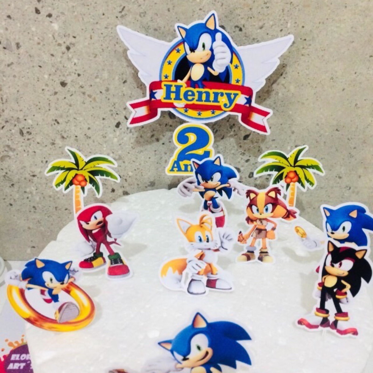 Topo de Bolo Sonic (arquivo de Corte) 4 Por 10,00 - Imagem 2