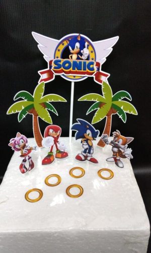Topo de bolo Sonic - arquivo digital
