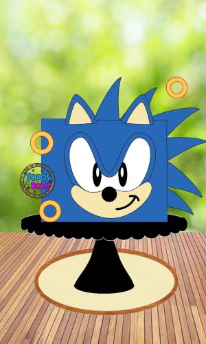 Topo de Bolo Sonic - Arquivo Digital