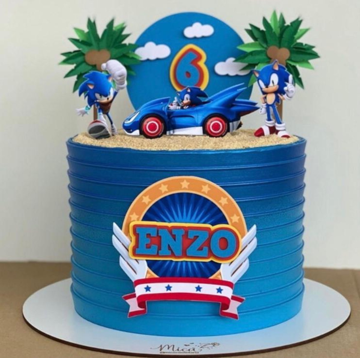 Topo de Bolo Sonic em 3d - Arquivo Digital