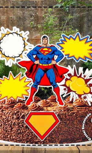 Topo de Bolo Super Homem- Ref 5002 Arquivo Digital