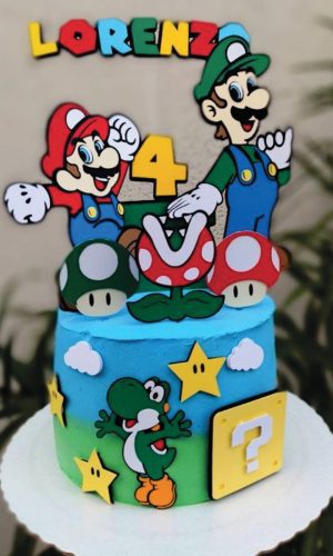 Topo de Bolo Super Mario Arquivo de Corte