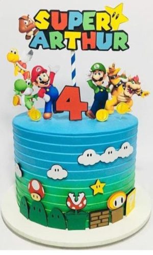 Arquivo de corte Topo de bolo - Super Mario