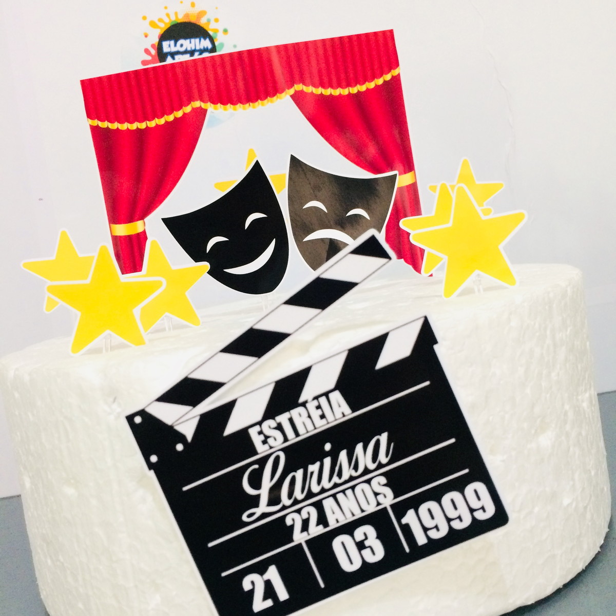Topo de Bolo Teatro (arquivo de Corte) 4 Por 10,00 - Imagem 2