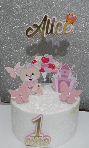 ARQUIVO DE CORTE TOPO DE BOLO URSINHA PRINCESA