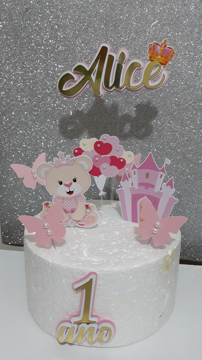 ARQUIVO DE CORTE TOPO DE BOLO URSINHA PRINCESA