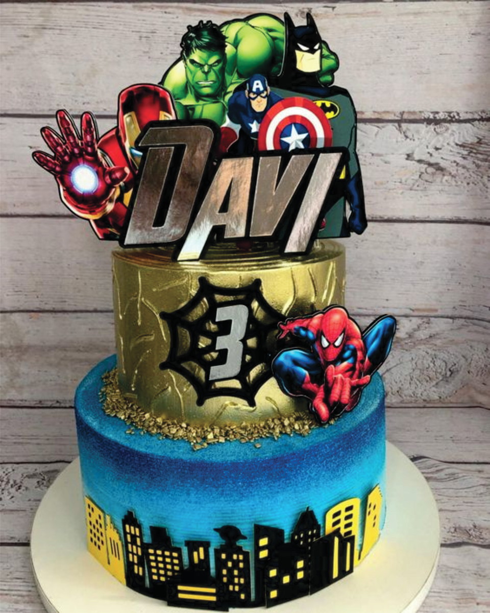 Topo de Bolo Vingadores Arquivo de Corte