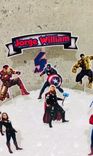 Topper de Bolo Vingadores(arquivo de Corte) 4 Por 10,00