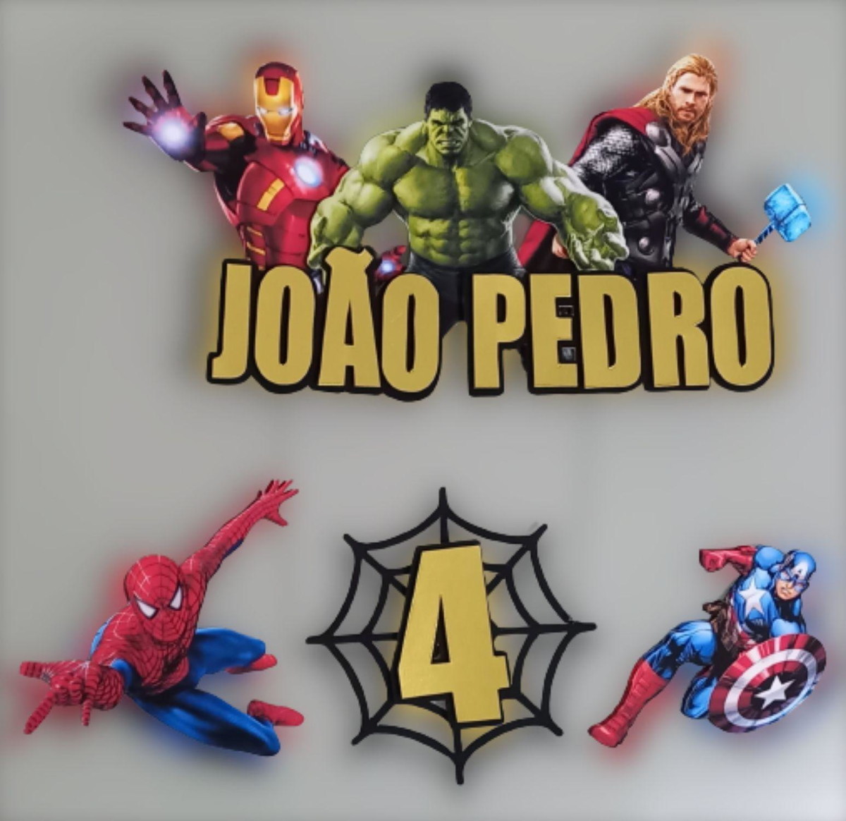 Topo de Bolo Vingadores - Arquivo de Corte