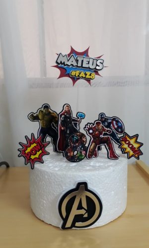 ARQUIVO DE CORTE TOPO DE BOLO VINGADORES