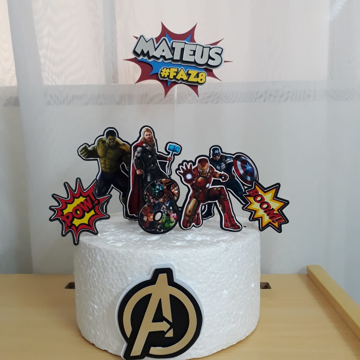 ARQUIVO DE CORTE TOPO DE BOLO VINGADORES - Imagem 2