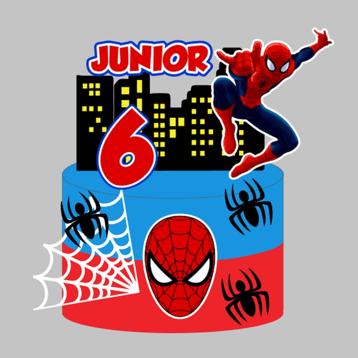Topo Homem Aranha - Arquivo de Corte Silhouette (cód T057)