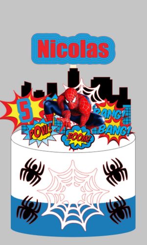 Topo Homem Aranha - Arquivo de Corte Silhouette (cód. T322)