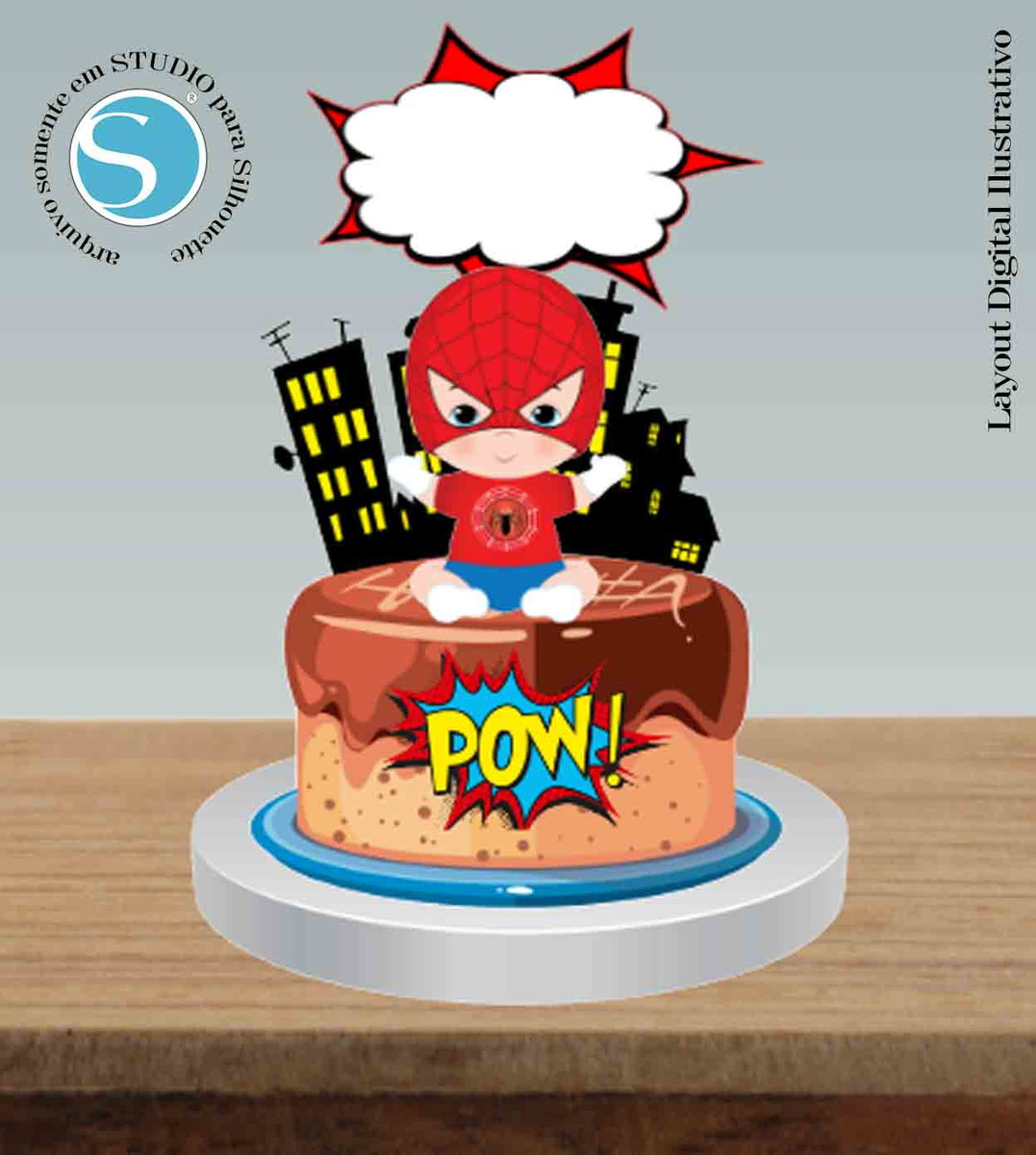 TOPO HOMEM ARANHA BABY - ARQUIVO DIGITAL