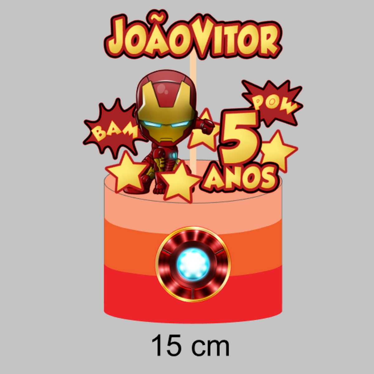 Topo Homem de Ferro - Arquivo de Corte Silhouette (cód T164)