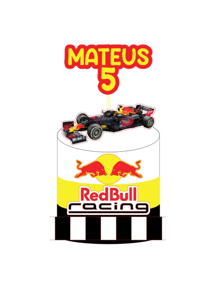 Topo Redbull Racing- Arquivo de Corte Silhouette (cód. T487)