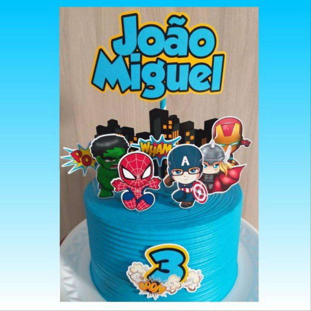 Topo Vingadores Cute + 4 Arquivos a Sua Escolha