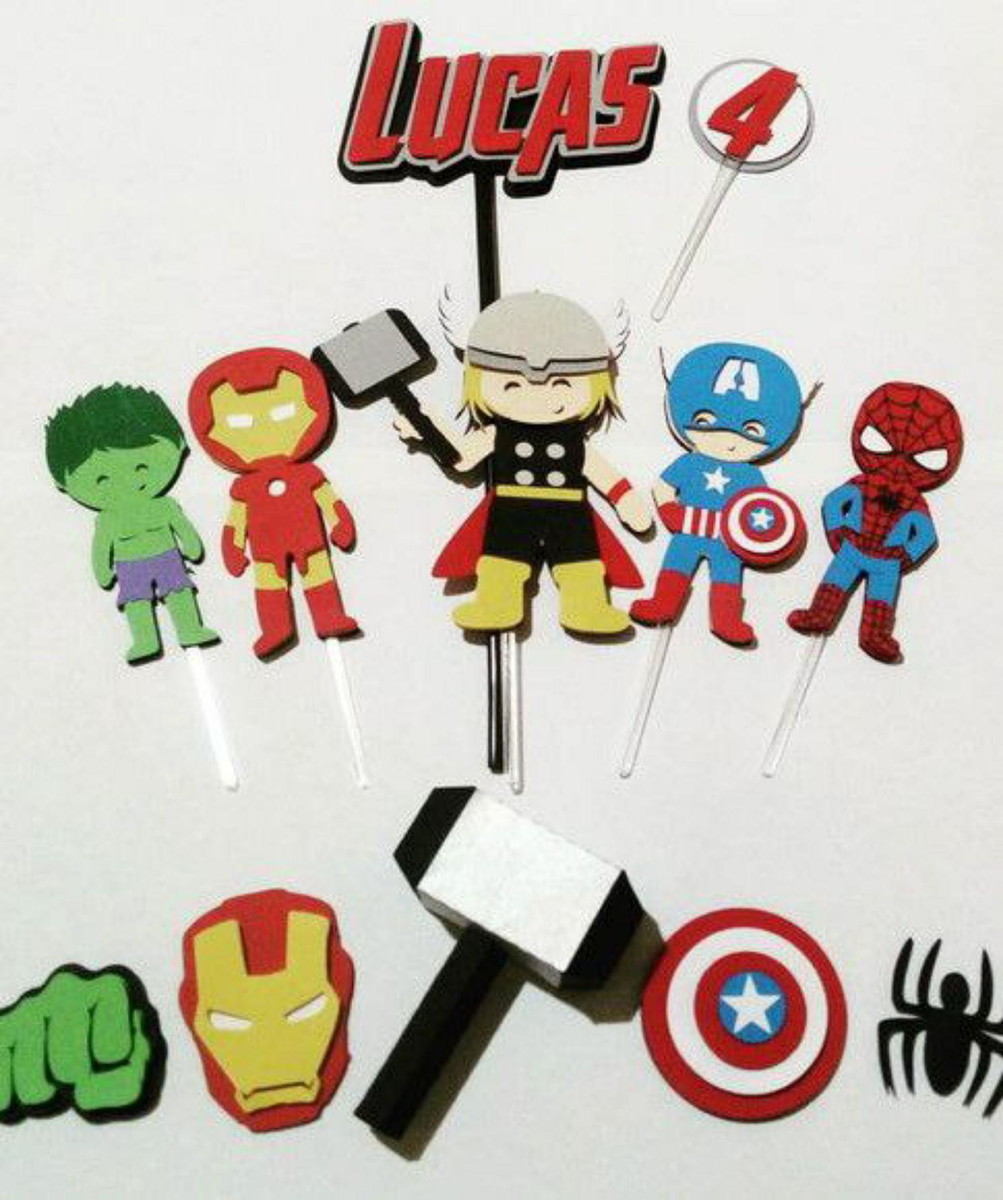 Topo Vingadores Cute Camadas + 4 Arquivos a Sua Escolha