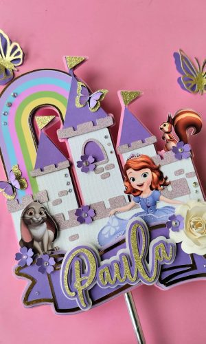 Topper Cake Princesa Sofia Castelo - Arquivo Digital