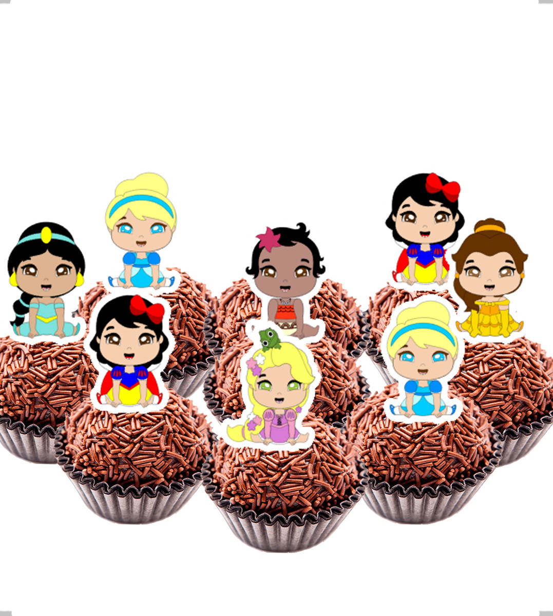 Topper de Docinho Princesas Baby 5521 Arquivo Digital