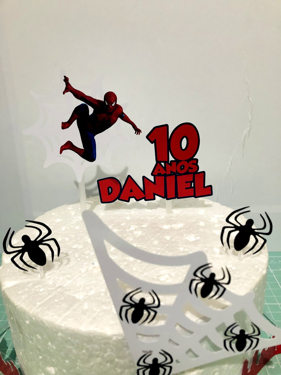 Topper Homem Aranha (arquivo de Corte) 4 Por 10,00 - Imagem 2