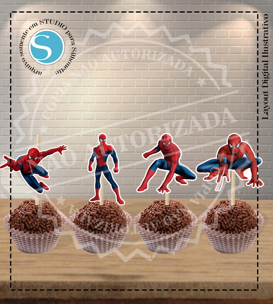 TOPPER HOMEM ARANHA - ARQUIVO DIGITAL