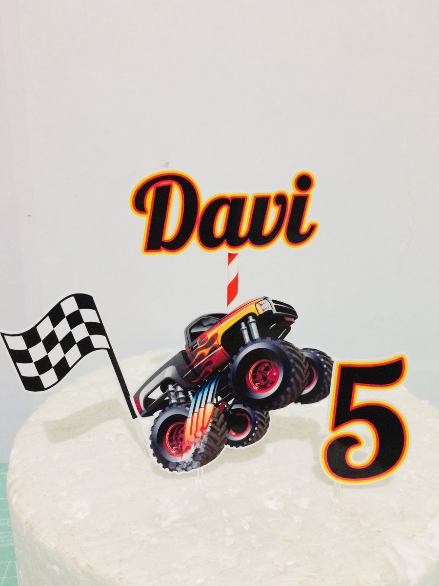 Topper Monster Trucks (arquivo de Corte) 4 Arquivos Por 10,0 - Imagem 2