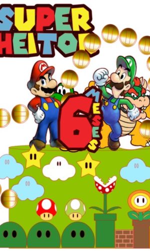 Topper Super Mario 4 + 4 Arquivos a Sua Escolha