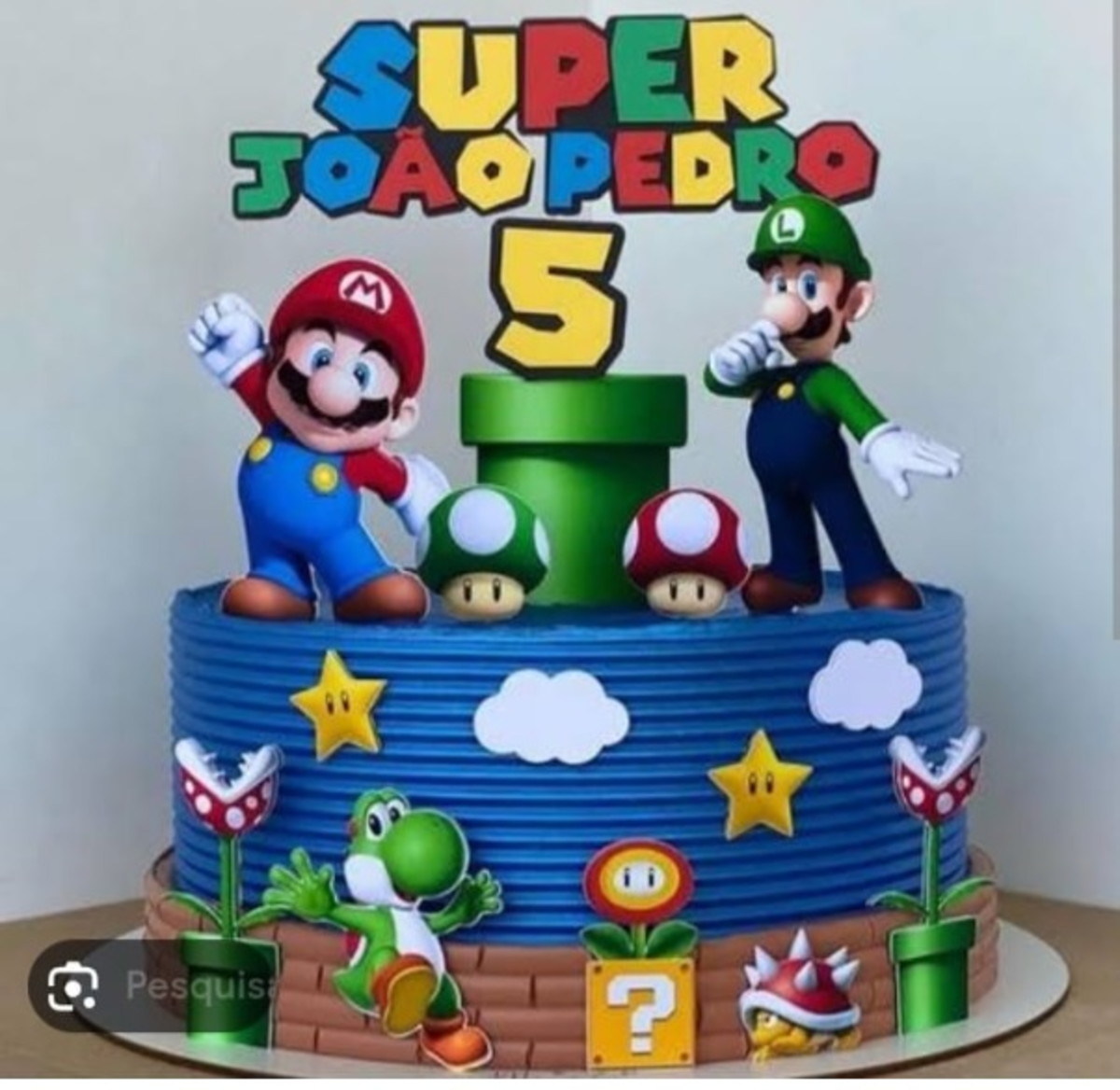 Topper Super Mario + 4 Arquivos a Sua Escolha
