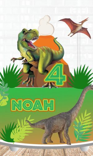 #0000053 Arquivo Digital Topo De Bolo Dinossauro