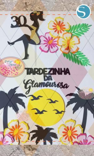 005yy Arquivo Topo de Bolo Menina Tardezinha Camadas Studio