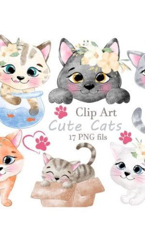 #010 Kit Digital Gatinhos Fofos
