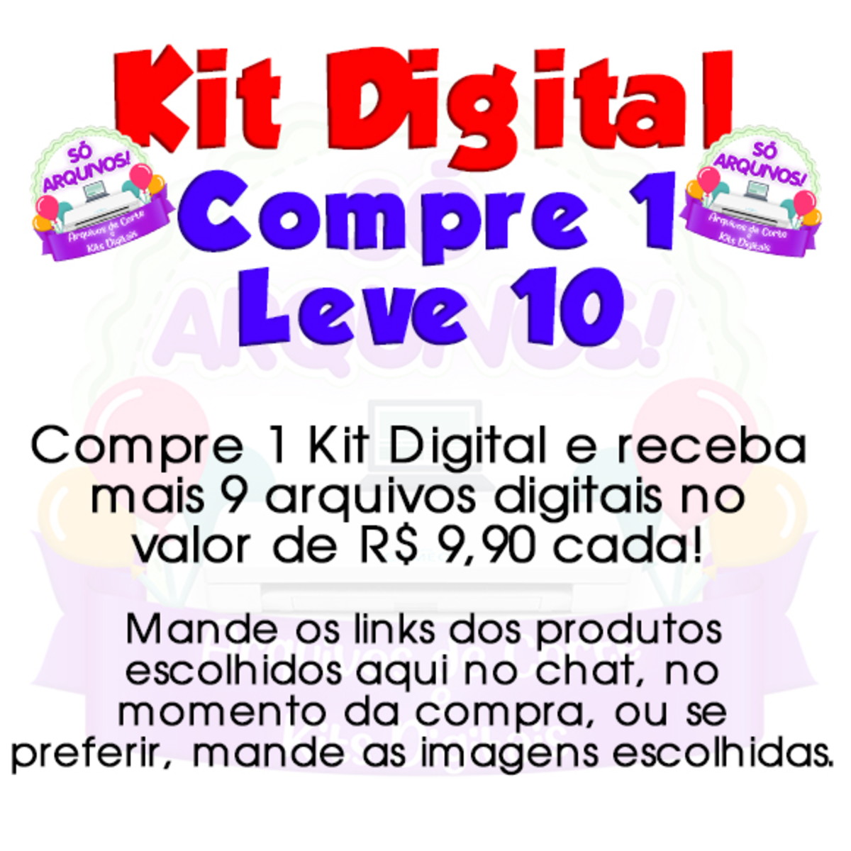 Kit Digital Bolofofos Aquarela 02 - Imagem 2