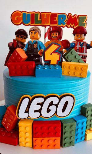 #051 - Arquivo de Corte Topo de Bolo - Lego