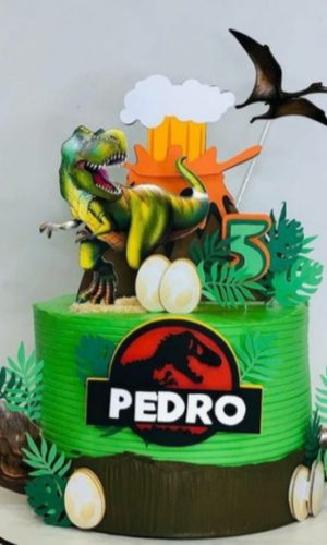 064 -arquivo de Corte Topo de Bolo Dinossauro Jurassic Park