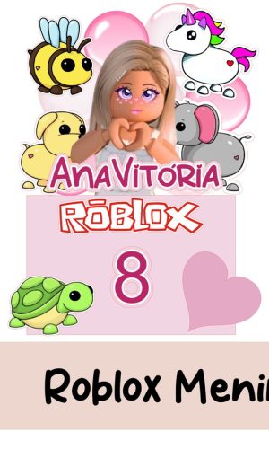 #121 - Arquivo de Corte Topo de Bolo - Roblox Menina
