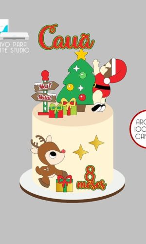 174 - Arquivo Topo de Bolo Natal Menino