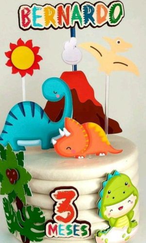 Arquivo d Corte STUDIO - Topo de Bolo Dinossauro Baby (R191)